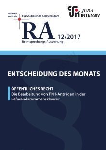 RA 12/2017 - Entscheidung des Monats