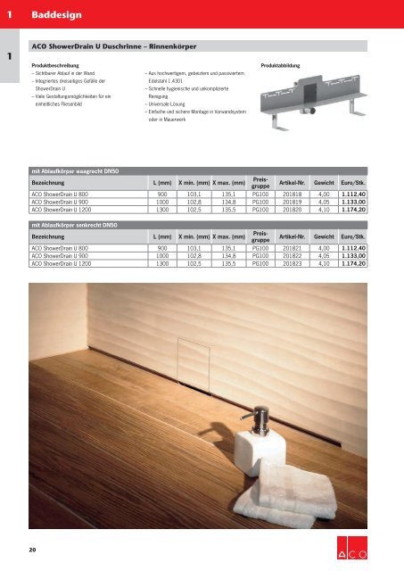 ACO Haustechnik Preisliste 2018 - 01_Baddesign