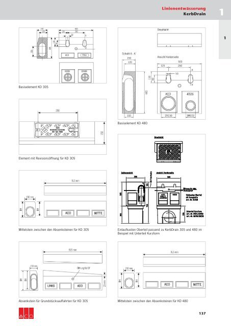 ACO Österreich Bauelemente Preisliste 2018 - 01 Linienentwässerung