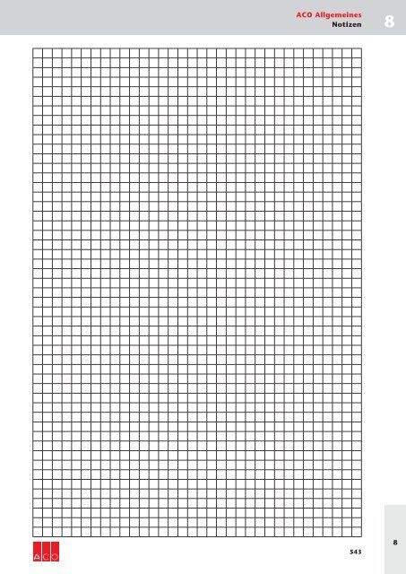 ACO Österreich Bauelemente Preisliste 2018 - 08 Allgemeines