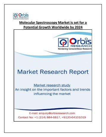 Molecular Spectroscopy Market Segments, Size and Demand to 2024