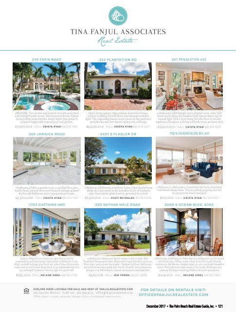 December 2017 Palm Beach Real Estate Guide