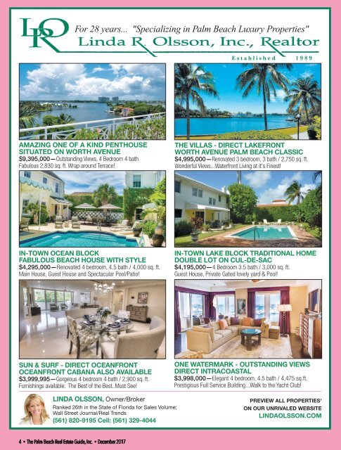 December 2017 Palm Beach Real Estate Guide