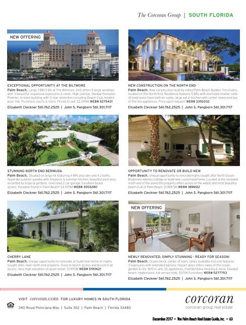 December 2017 Palm Beach Real Estate Guide