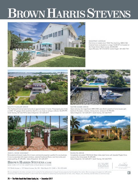 December 2017 Palm Beach Real Estate Guide