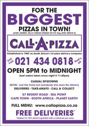 Call a Pizza - The biggest pizzas in town - 2018 Menu!