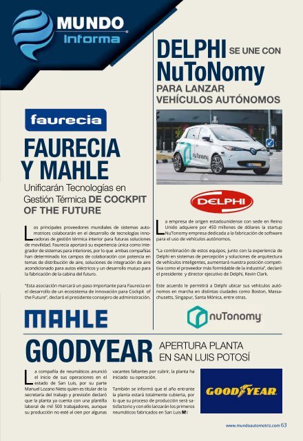 Mundo Automotriz 261 Diciembre 2017