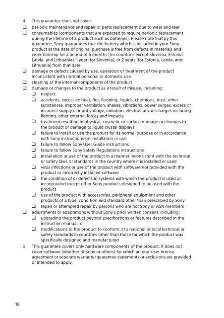 Sony SVP1121M2E - SVP1121M2E Documents de garantie Serbe