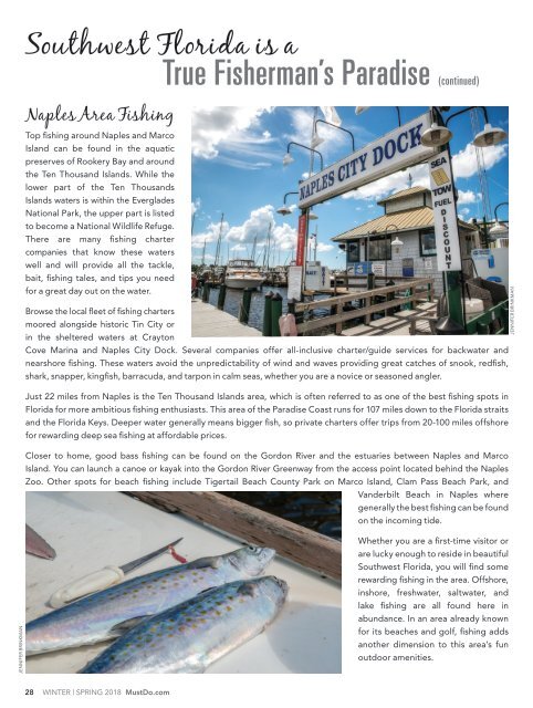 Must Do Naples Marco Island Winter/Spring 2018 visitor guide