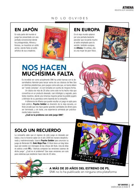 Revista KOF Universe 7 / Edicion especial 2017