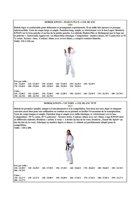 catalogue sabretooth taekwondo 2017 2018