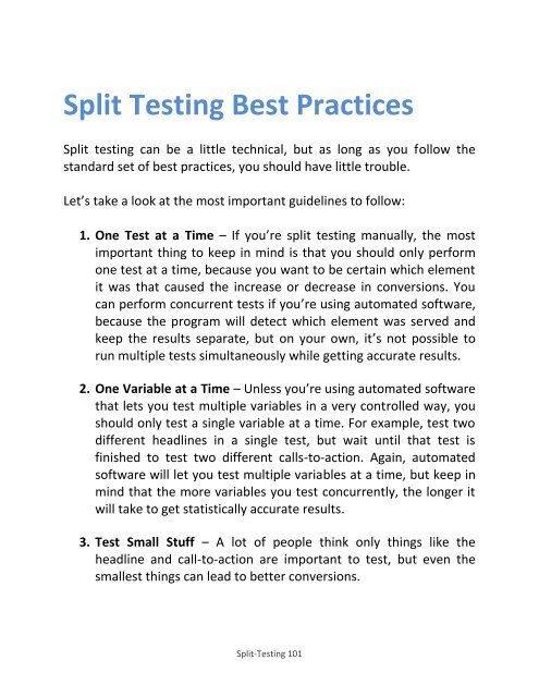 Split Testing Guide - Why Split Testing Is Important