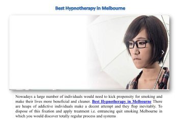 Best Hypnotherapy in Melbourne