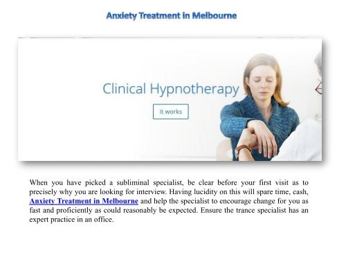 Best Hypnotherapy in Melbourne