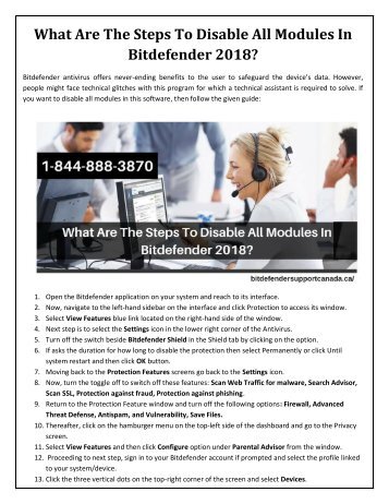 What Are The Steps To Disable All Modules In Bitdefender 2018?
