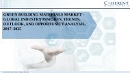 Recent Research Explores The Green Building Materials Market