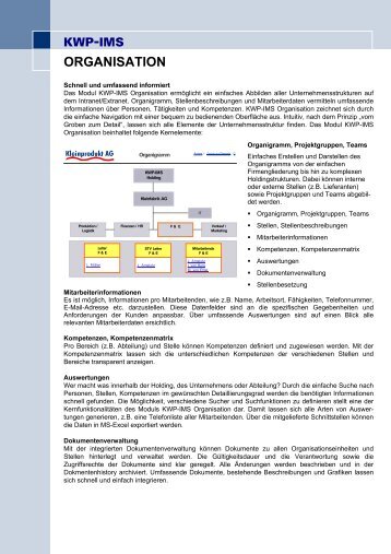 KWP-IMS ORGANISATION