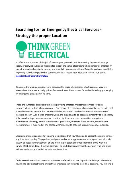 Electrical Services Burlington
