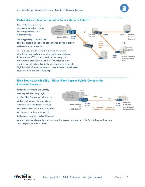 Actelis Networks Produktübersicht (EN)