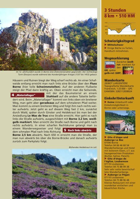 Die wilden Berge der Ardèche (Auszug, Blick ins Buch)