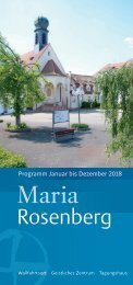 Maria Rosenberg: Programm 2018