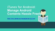 iTunes for Android Manage Android Contents Hassle Freely