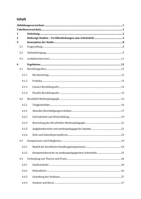 Berufsfeldstudie Medienpädagogik - Mediaculture online