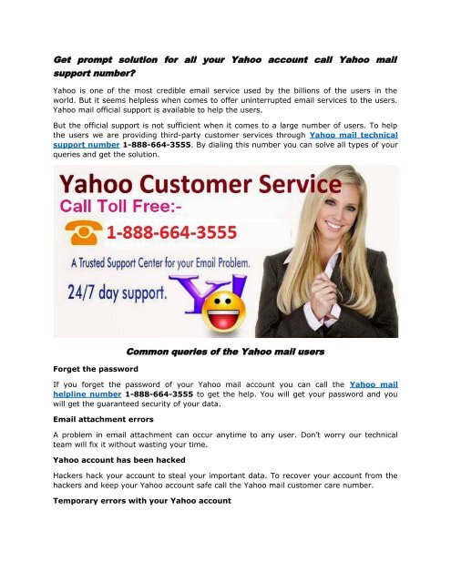 Get Prompt Solution For All Your Yahoo Account Call Yahoo Mail