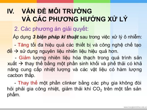 CÔNG NGHỆ SẢN XUẤT XI MĂNG LÒ QUAY KHÔ