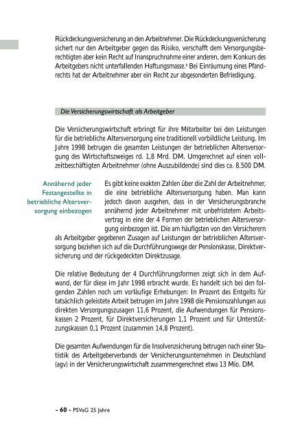 Betriebliche Altersversorgung - PSVaG