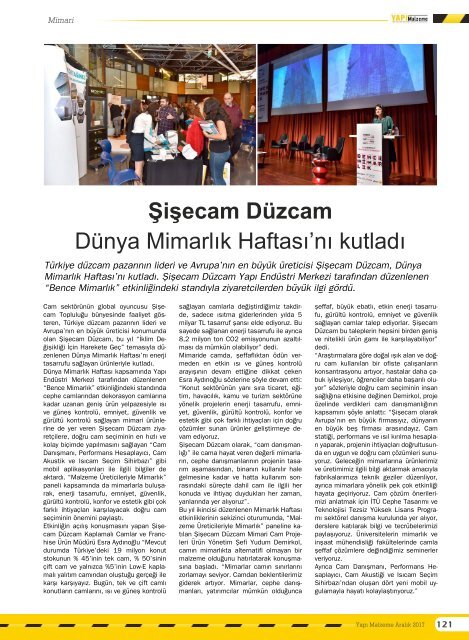 Yapı Malzeme Dergisi Aralık 2017 Sayısı