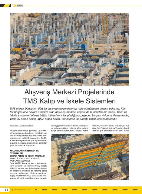 Yapı Malzeme Dergisi Aralık 2017 Sayısı