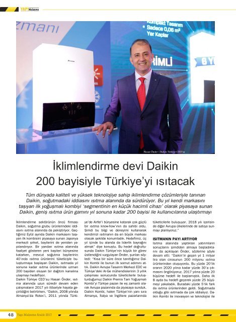 Yapı Malzeme Dergisi Aralık 2017 Sayısı