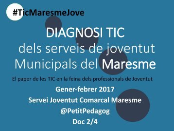 Resultats GLOBALS DIAGNOSI serveis joventut Maresme 2017