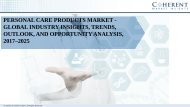 Recent Research Explores The Personal Care Products Market