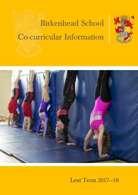 Lent Term Prep Co Curricular Booklet