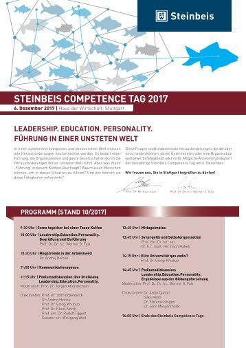 Programmblatt Steinbeis Competence Tag 2017