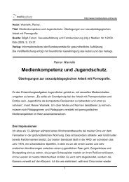 Medienkompetenz und Jugendschutz. - Mediaculture online