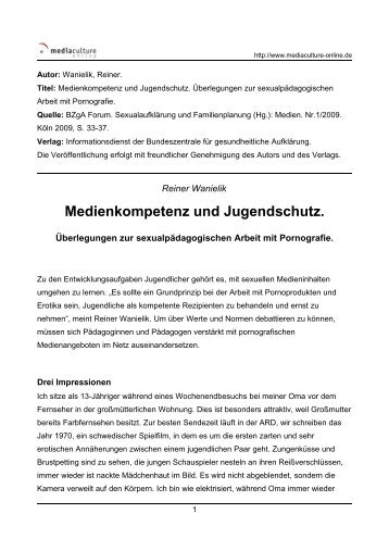 Medienkompetenz und Jugendschutz. - Mediaculture online
