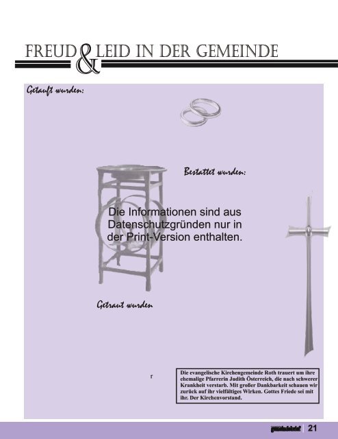 Evang.-Luth. Kirchengemeinde Roth - Gemeindebrief für Dez. 2017 bis Feb. 2018