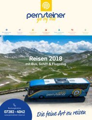 Pernsteiner Reisen - Reisekatalog 2018