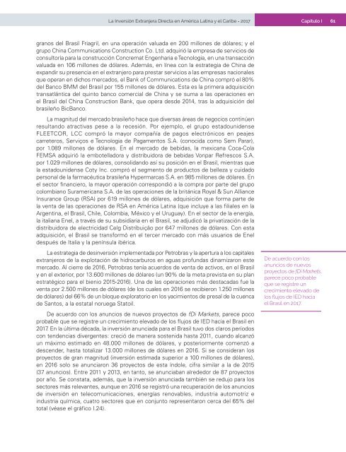 La Inversión Extranjera Directa en América Latina y el Caribe 2017