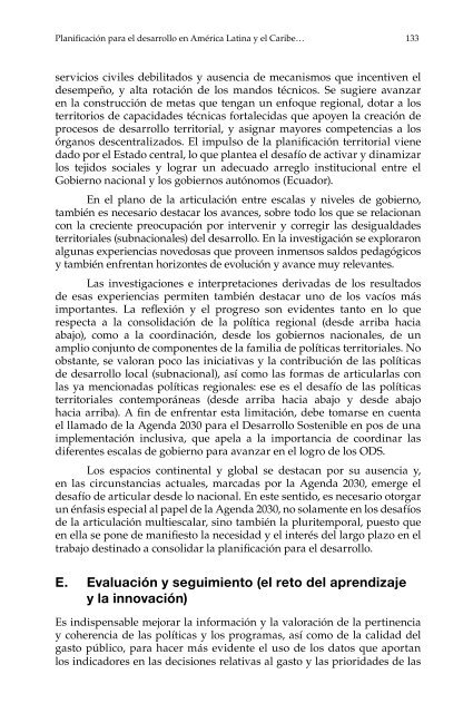 Planificación para el desarrollo en América Latina y el Caribe: enfoques, experiencias y perspectivas