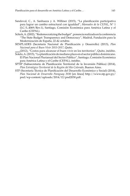 Planificación para el desarrollo en América Latina y el Caribe: enfoques, experiencias y perspectivas