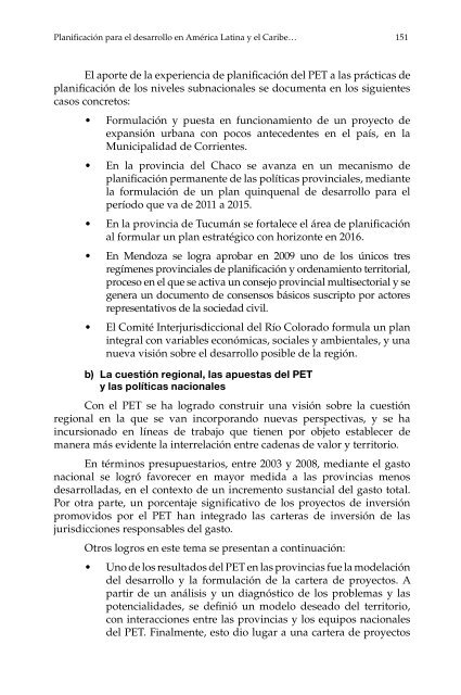 Planificación para el desarrollo en América Latina y el Caribe: enfoques, experiencias y perspectivas