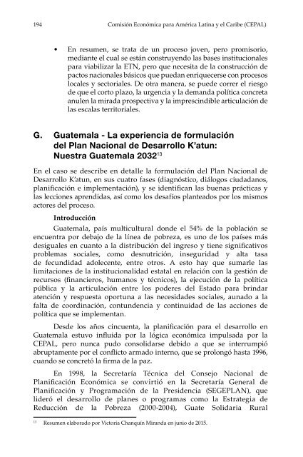 Planificación para el desarrollo en América Latina y el Caribe: enfoques, experiencias y perspectivas