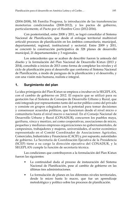 Planificación para el desarrollo en América Latina y el Caribe: enfoques, experiencias y perspectivas