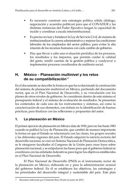 Planificación para el desarrollo en América Latina y el Caribe: enfoques, experiencias y perspectivas