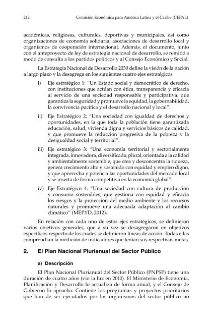 Planificación para el desarrollo en América Latina y el Caribe: enfoques, experiencias y perspectivas