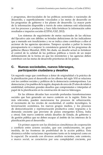 Planificación para el desarrollo en América Latina y el Caribe: enfoques, experiencias y perspectivas